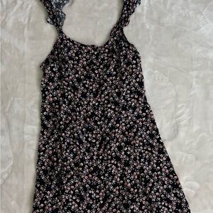 Mossimo Supply Co. Black Dress with Pink Floral Design